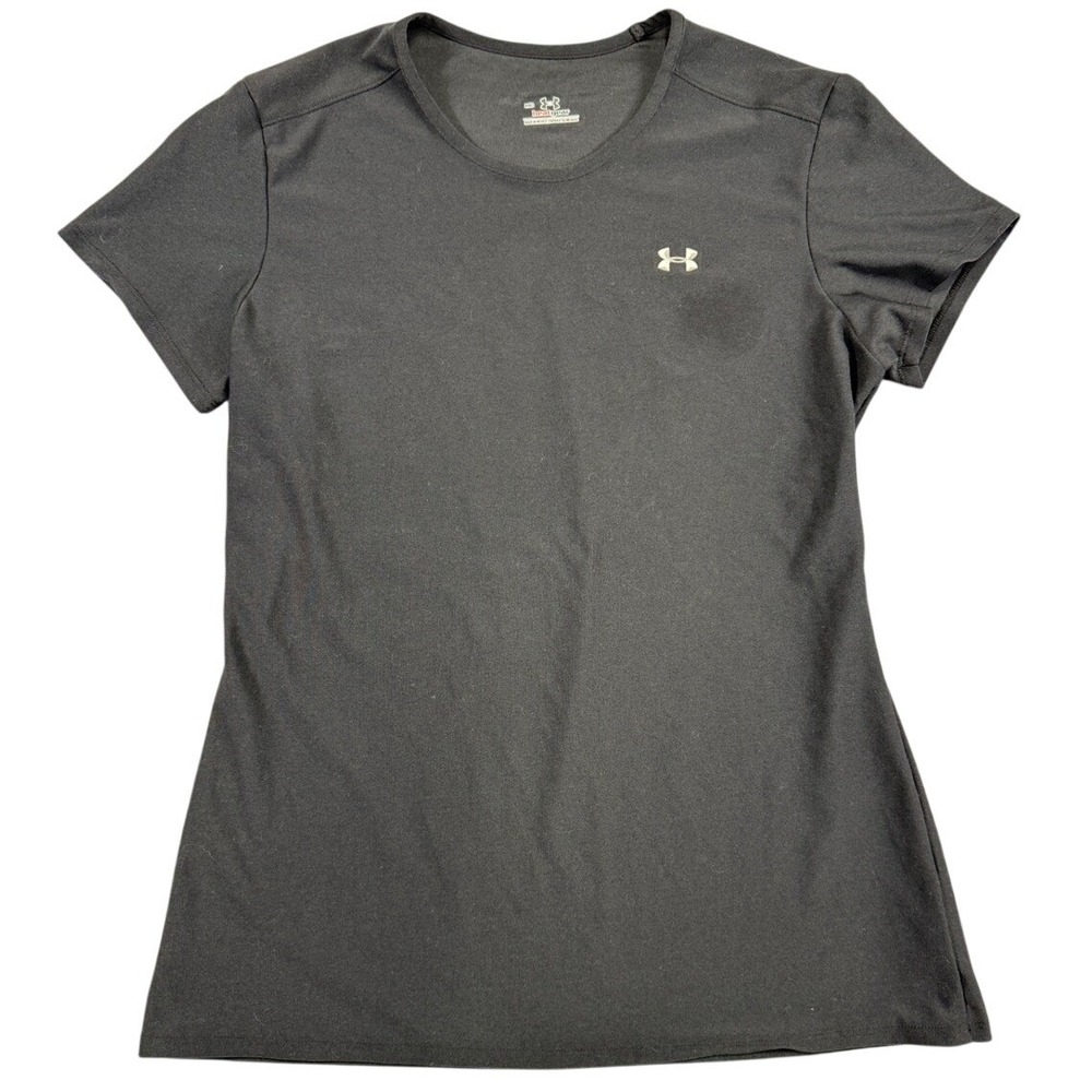 Under Armour Womens HeatGear Short Sleeve Training Shirt Black Medium MD